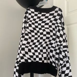 Black and white sweater